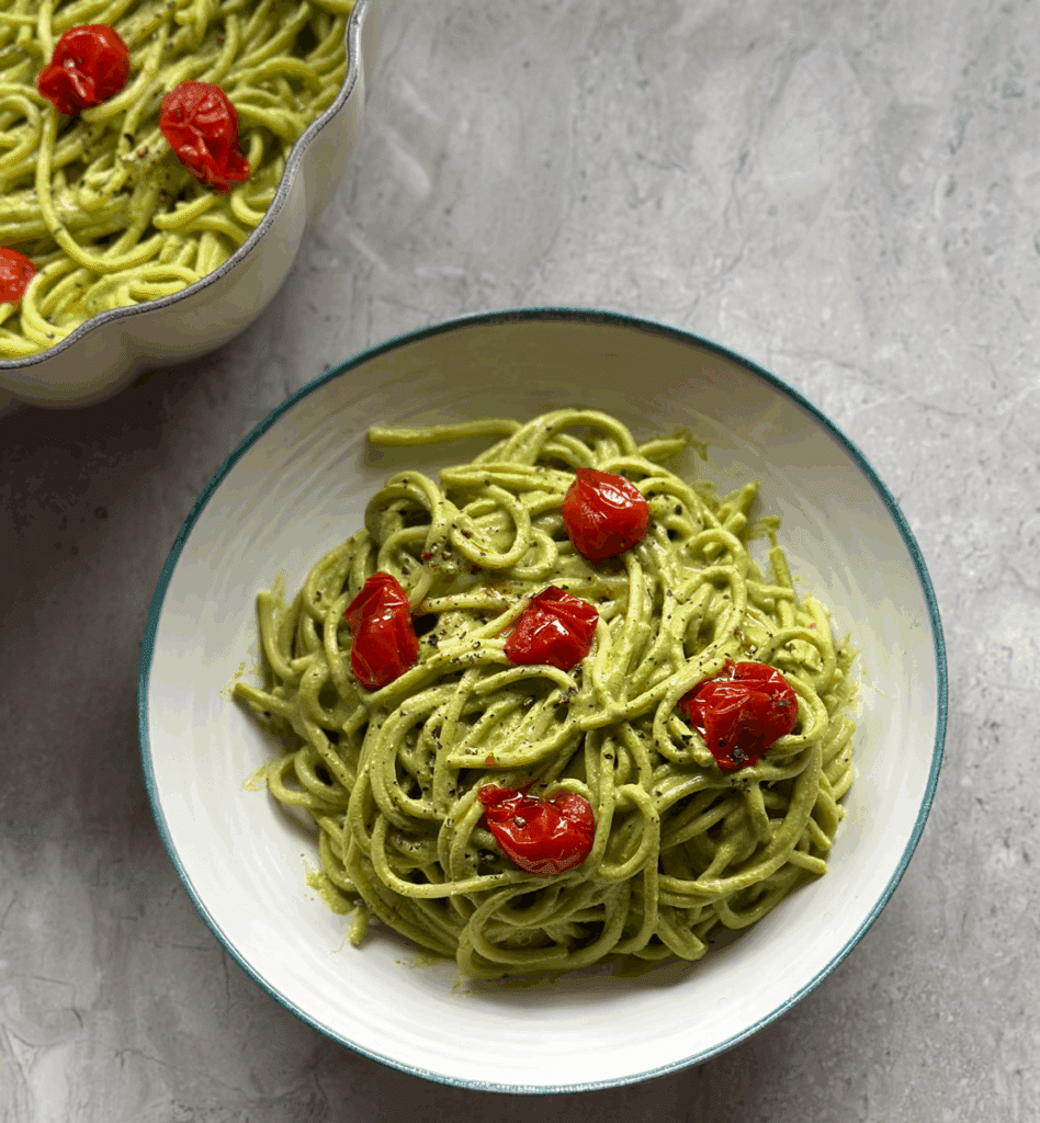 Creamy Green Goddess Pasta Recipe (Vegan)