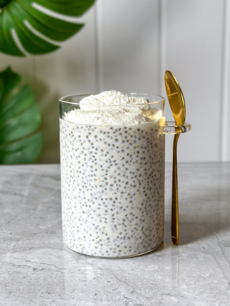Easy Coconut Chia Pudding Recipe (Coconut Raffaello)