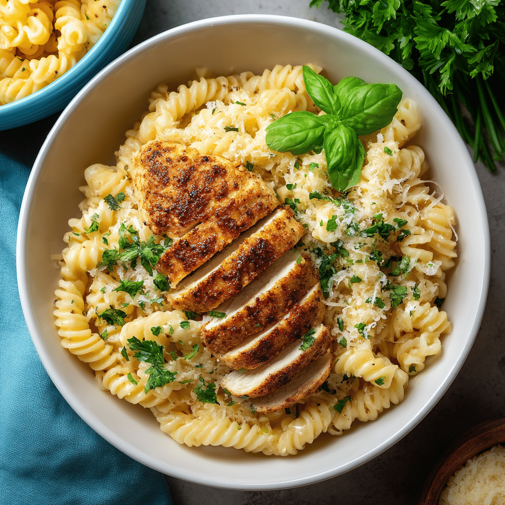 Creamy Chicken Garlic Parmesan Pasta Recipe