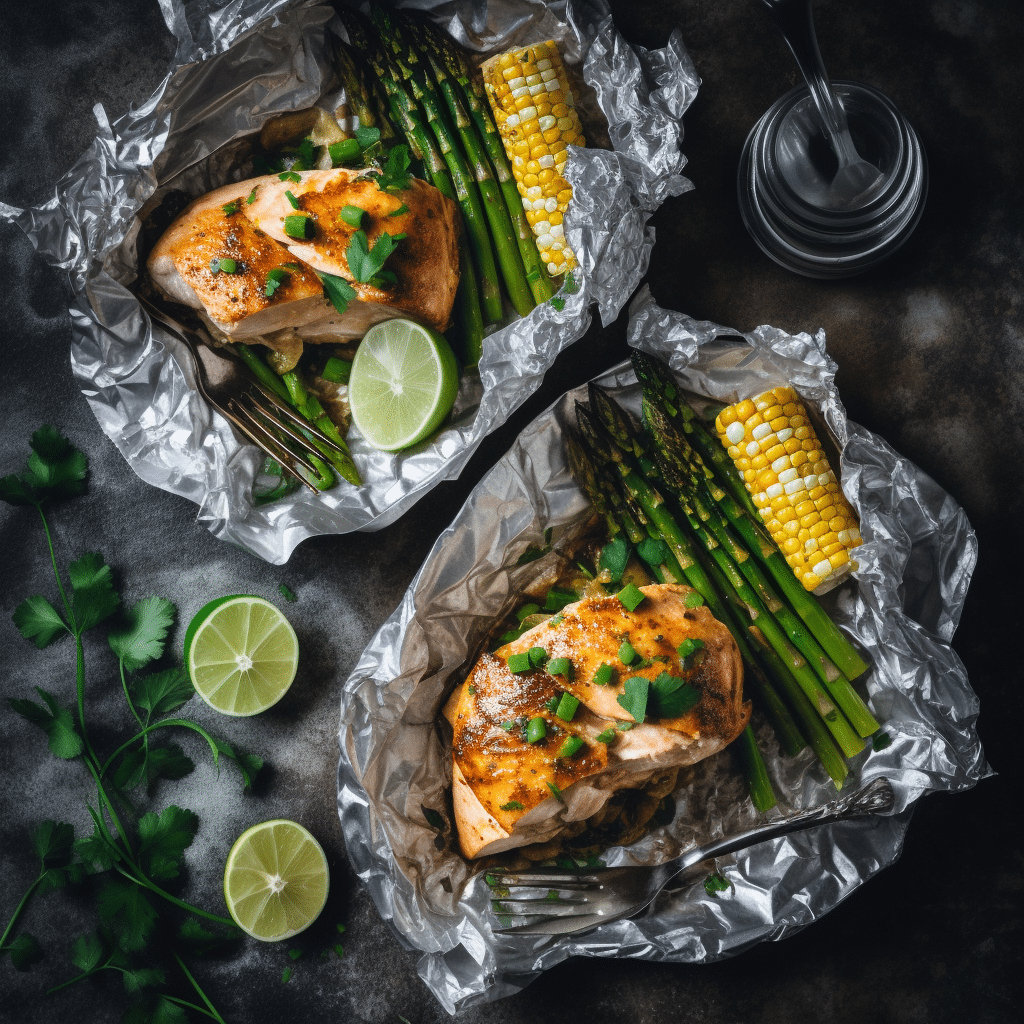 Honey-Lime Chicken and Veggies in Foil Recipe