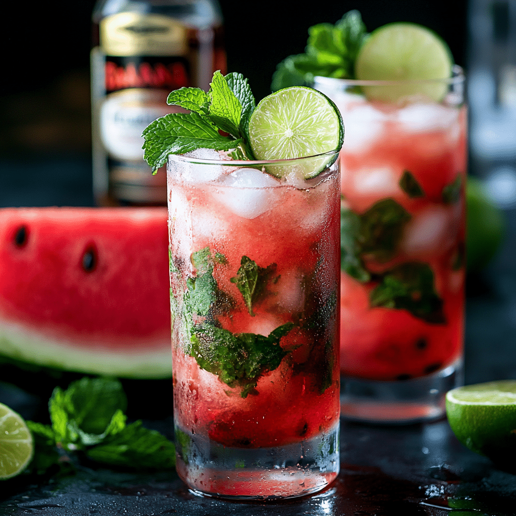 Fresh Watermelon Mojito