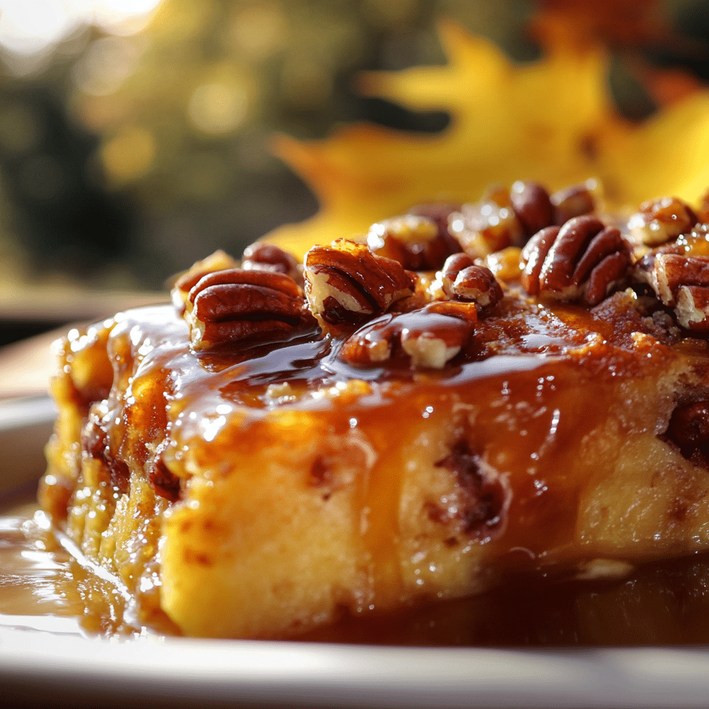 Pumpkin Praline Bread Pudding