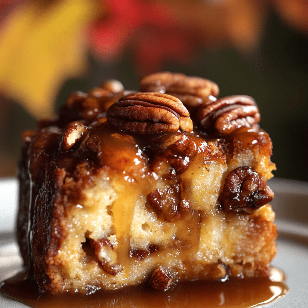 Pumpkin Praline Bread Pudding