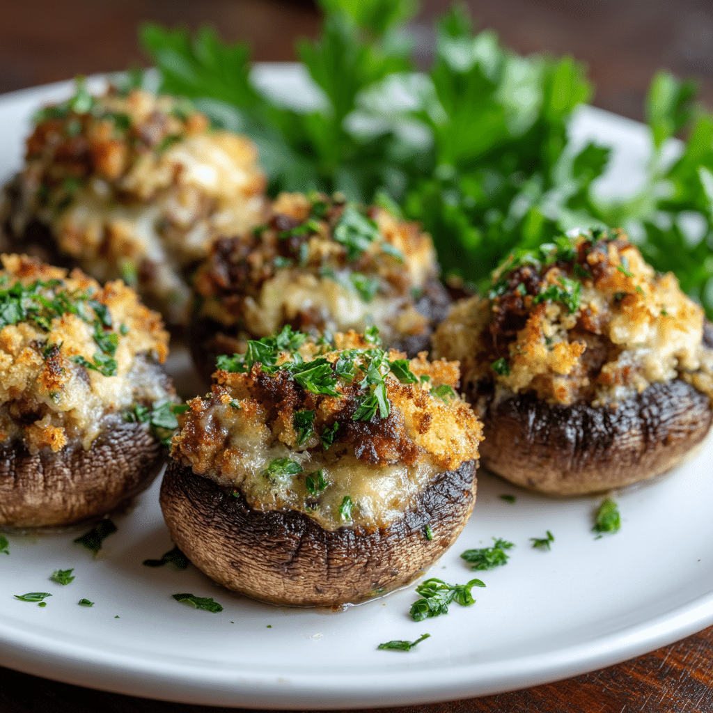 Tasty Italian Sausage Stuffed Mushrooms Recipe