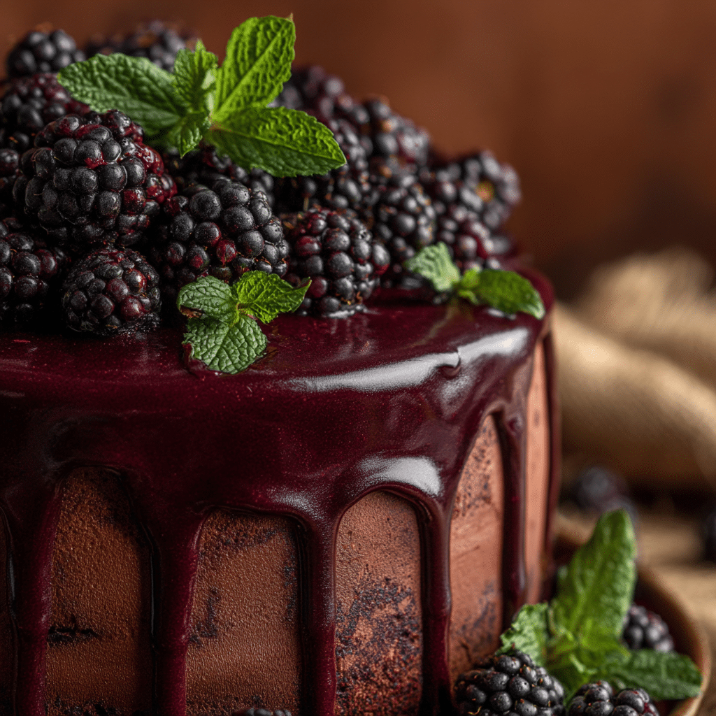 Blackberry Velvet Gothic Cake
