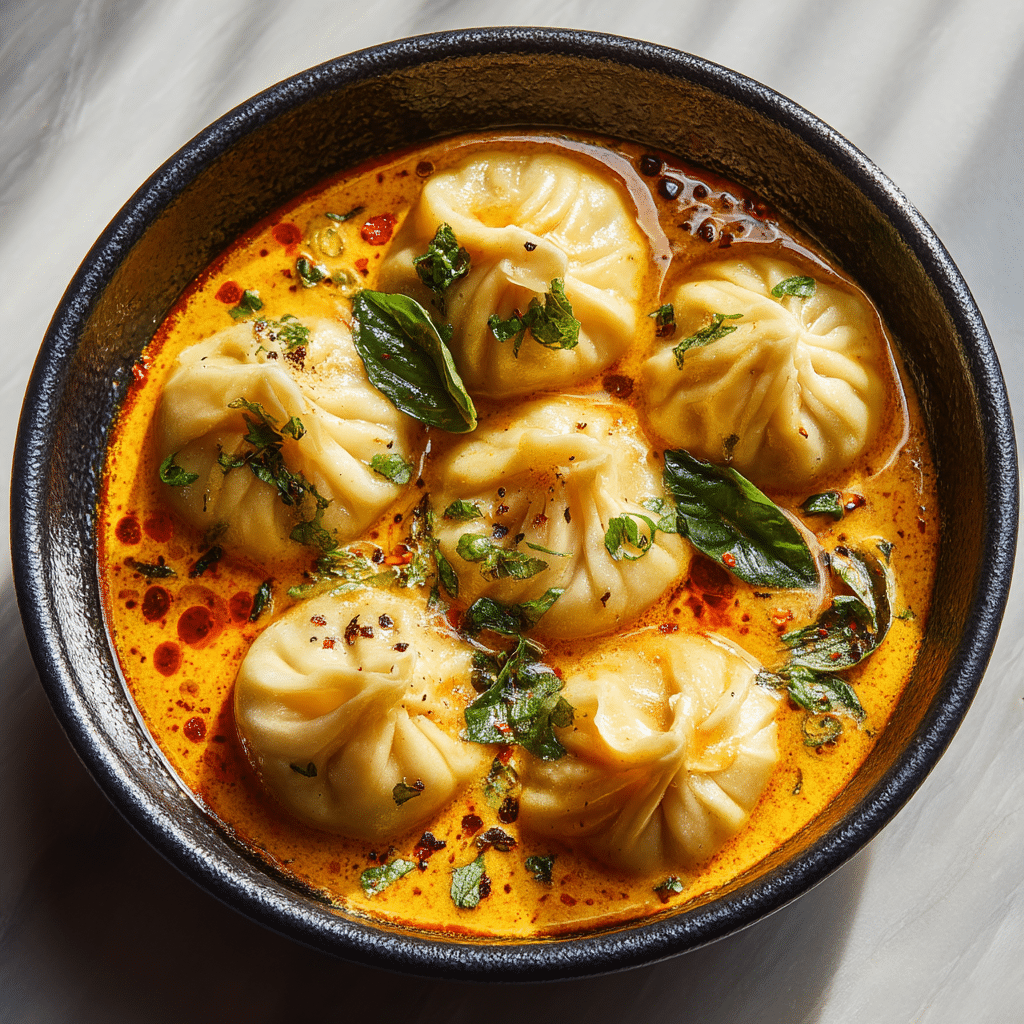 Easy Thai Red Curry Dumpling Soup