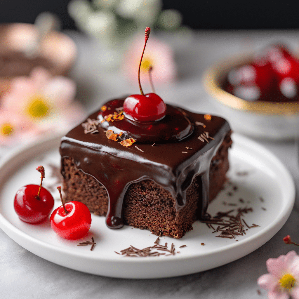 Triple Chocolate Cherry Cake Recipe
