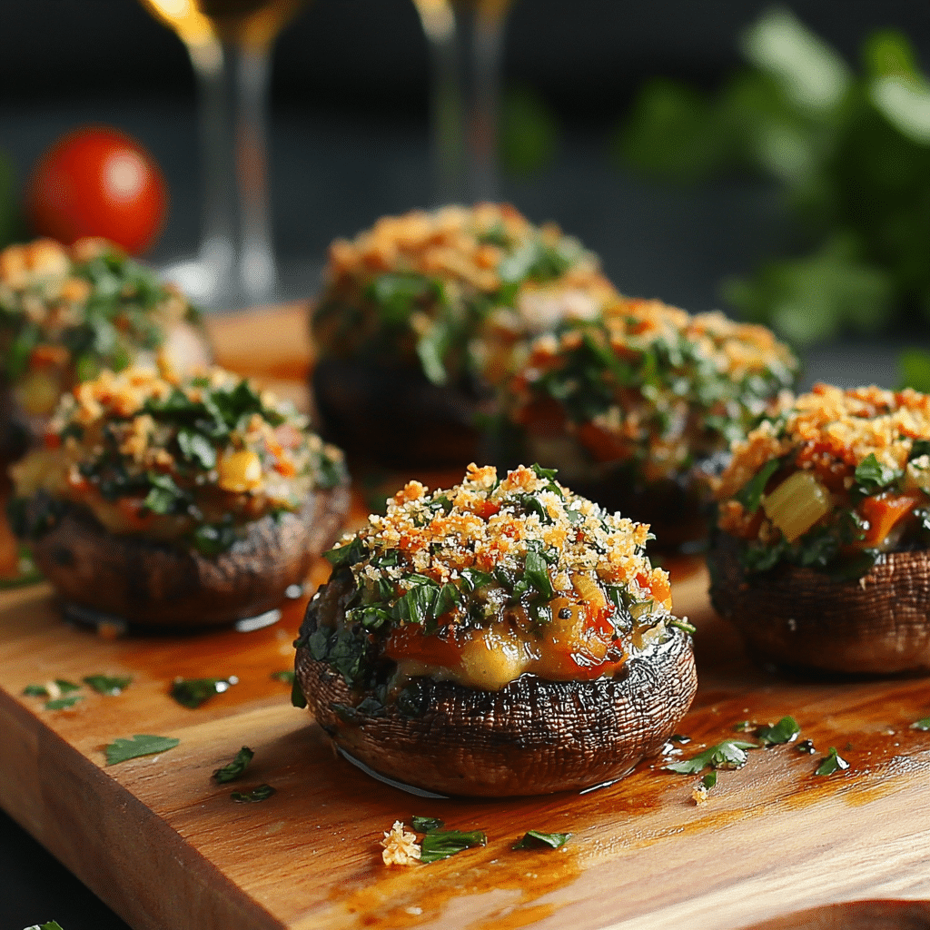 Italian Stuffed Mushrooms with Sundried Tomatoes & Sausage Recipe