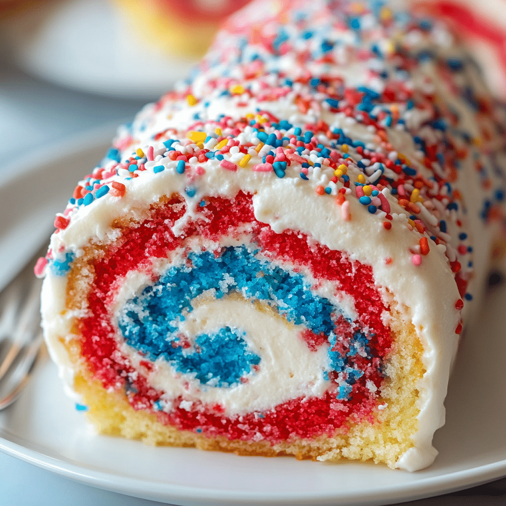 4th of July Cake Roll Recipe