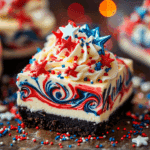 Red White and Blue Cheesecake Bars Recipe
