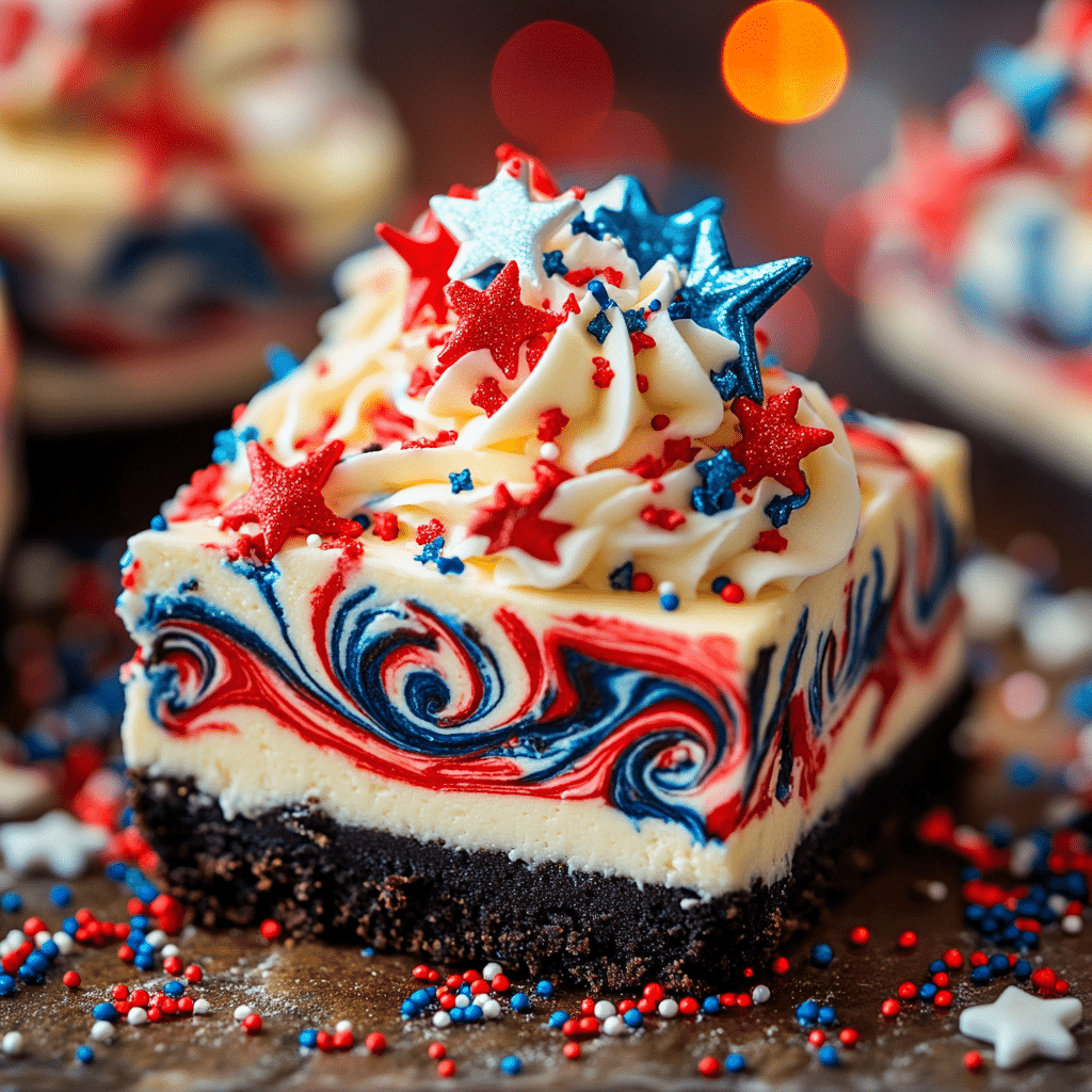 Red White and Blue Cheesecake Bars Recipe