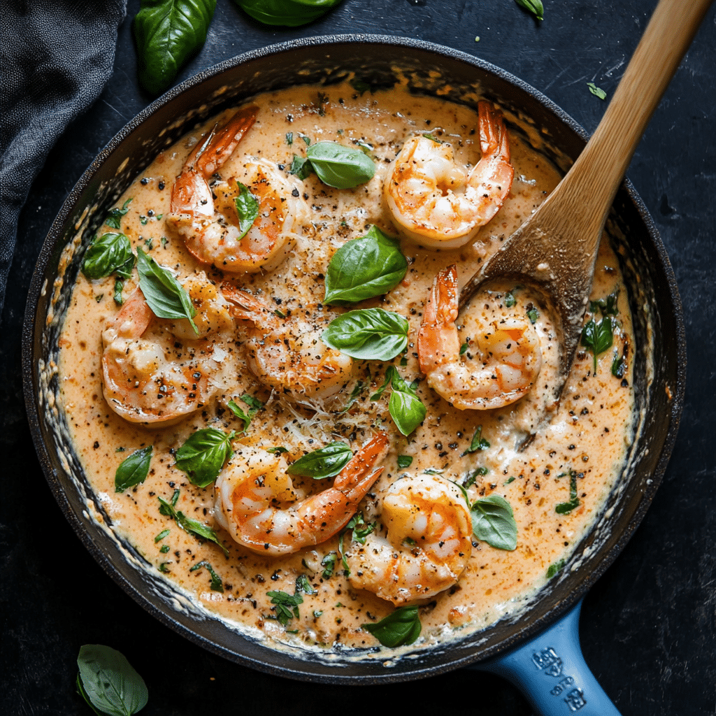 Creamy Garlic Shrimp with White Sauce Recipe