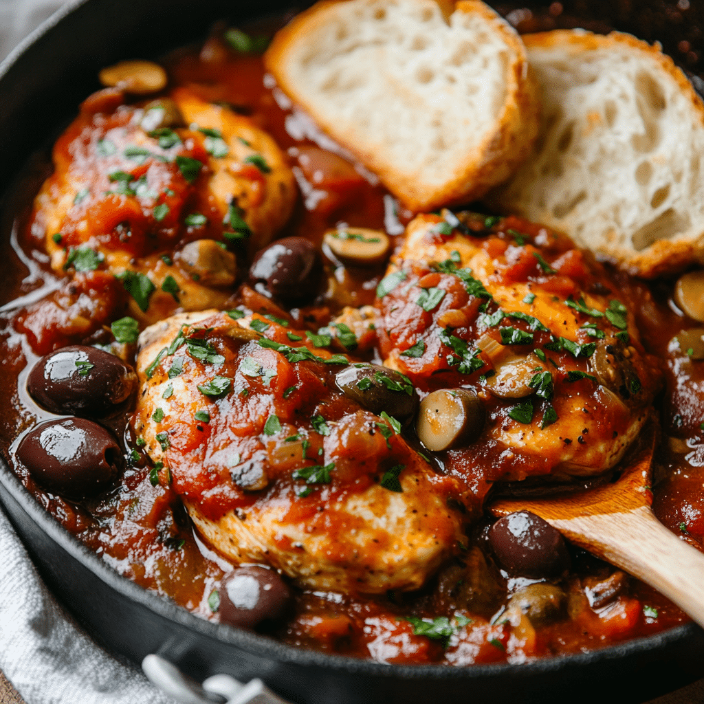 Tuscan Skillet Chicken Cacciatore Recipe