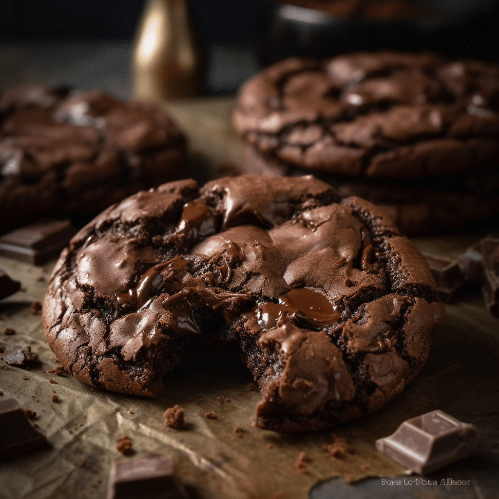 Quadruple Chocolate Soft Fudgy Pudding Cookies Recipe