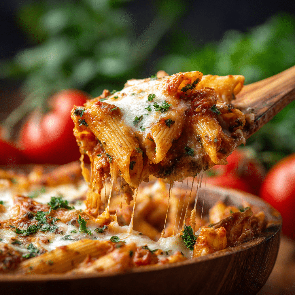 Chicken Parmesan Pasta Skillet
