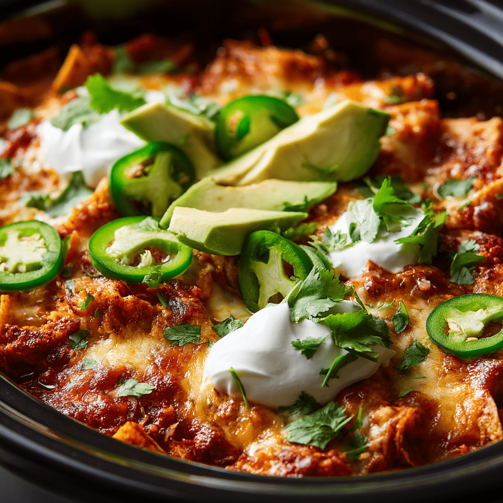 Slow Cooker Chicken Enchiladas