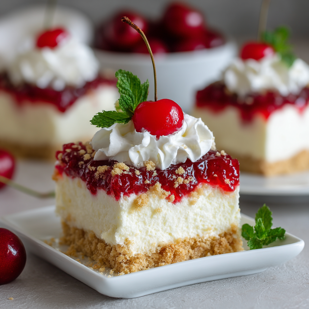 Layered Cherry Cheesecake Dessert