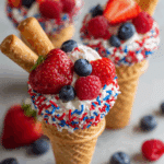 Patriotic Fruit Cones