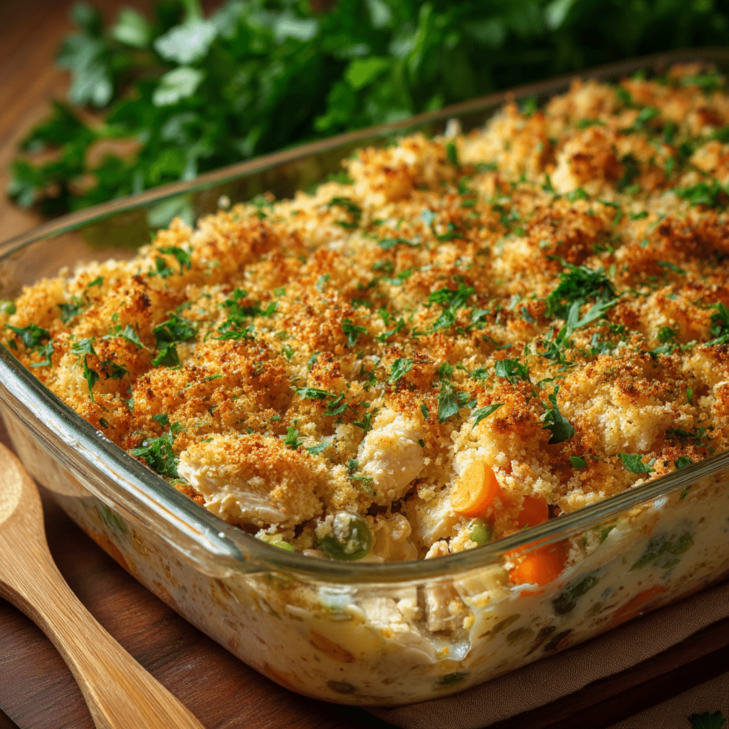 Best Baked Chicken and Stuffing Casserole