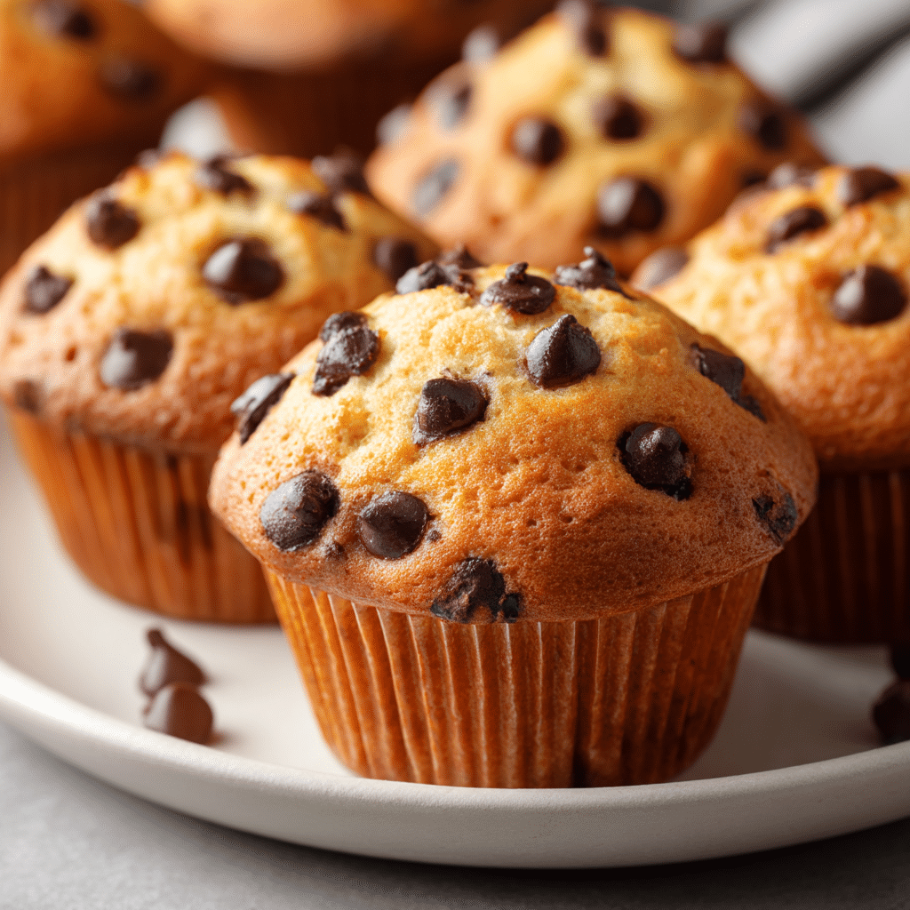 Moist Banana Chocolate Chip Muffins