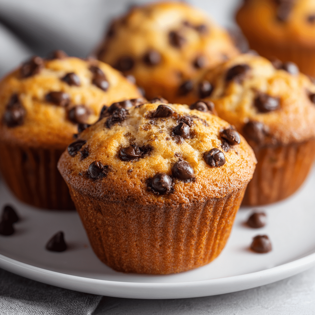 Moist Banana Chocolate Chip Muffins