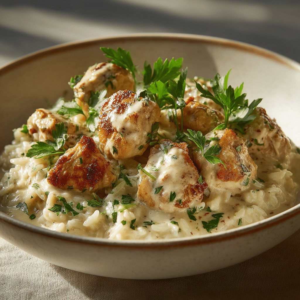 Creamy Smothered Chicken and Rice