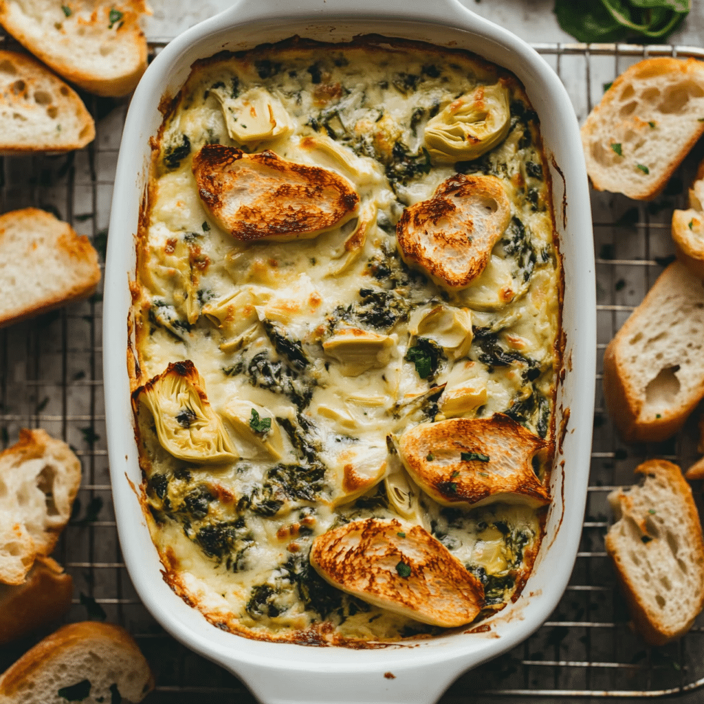 Easy Spinach Artichoke Dip