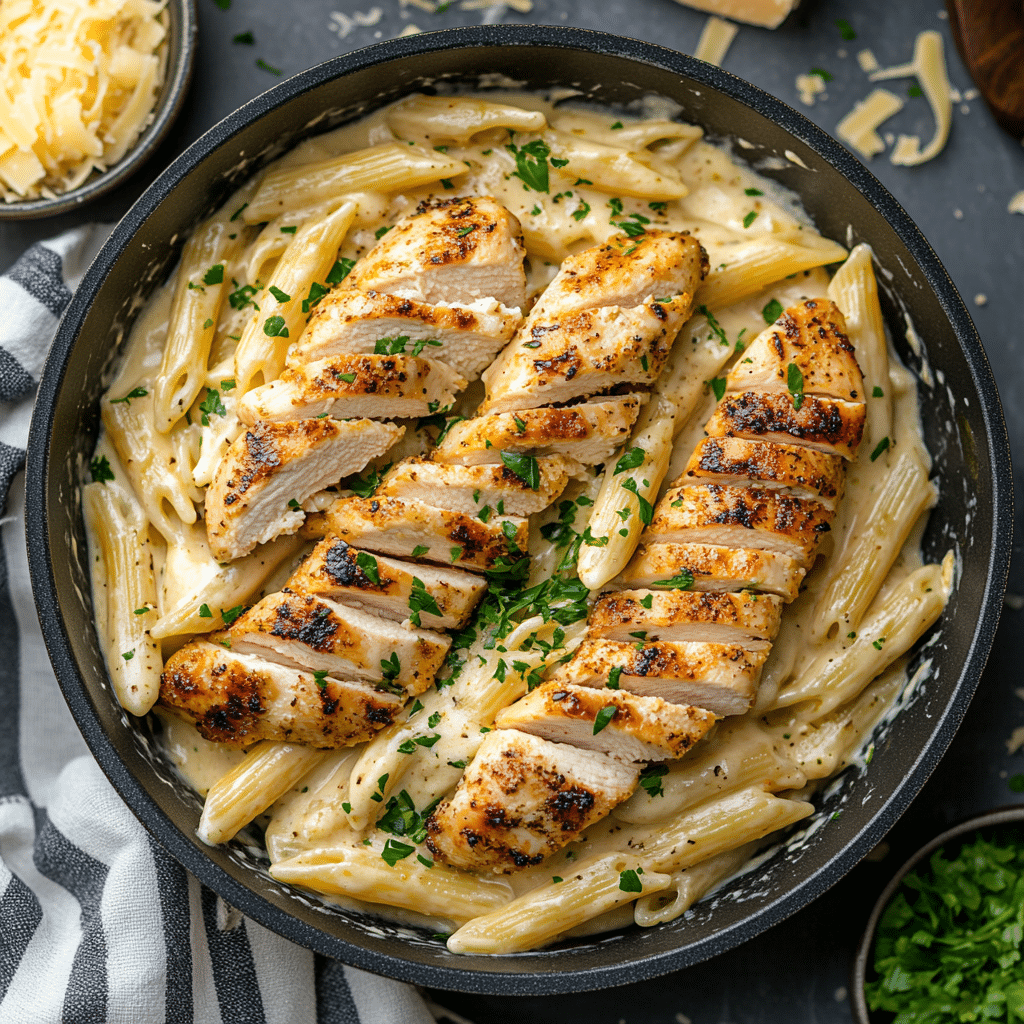Garlic Parmesan Chicken Pasta