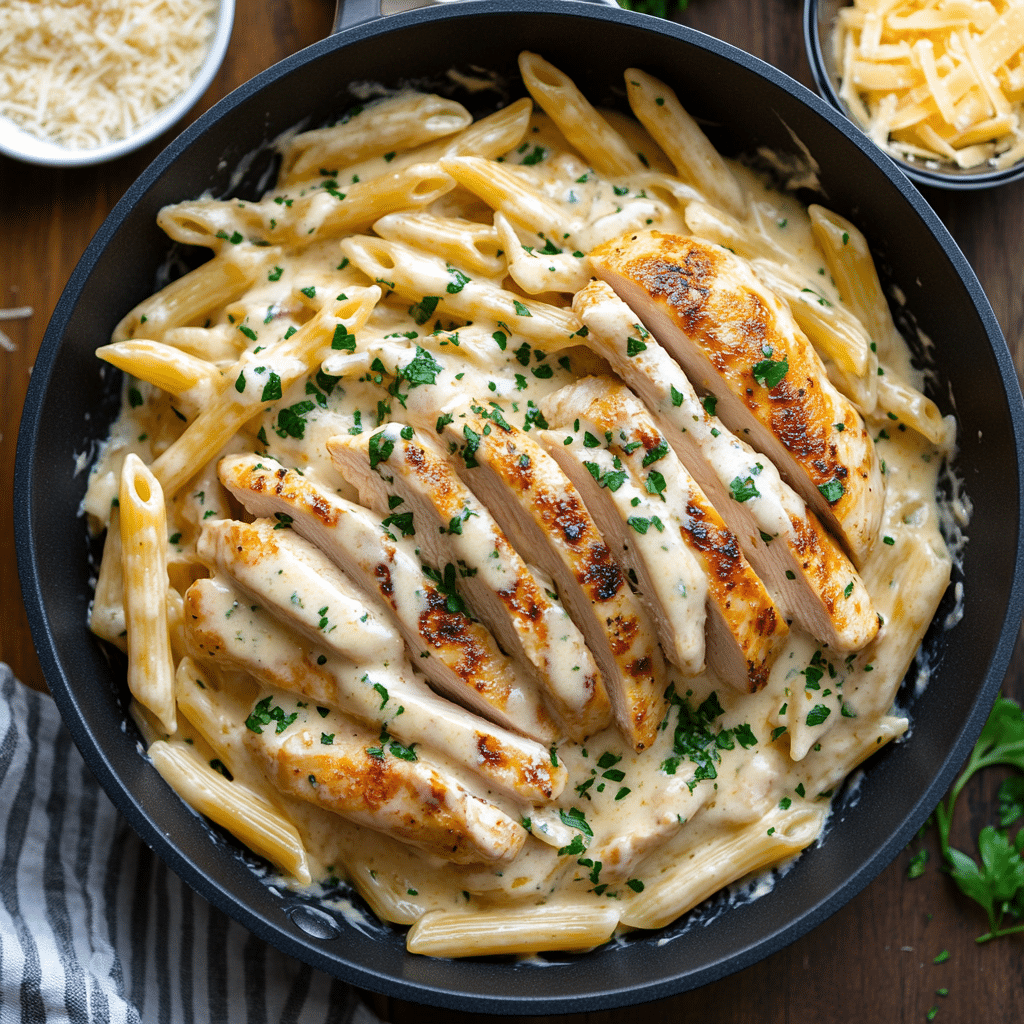 Garlic Parmesan Chicken Pasta