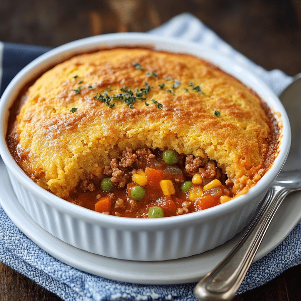Sloppy Joe Cornbread Casserole