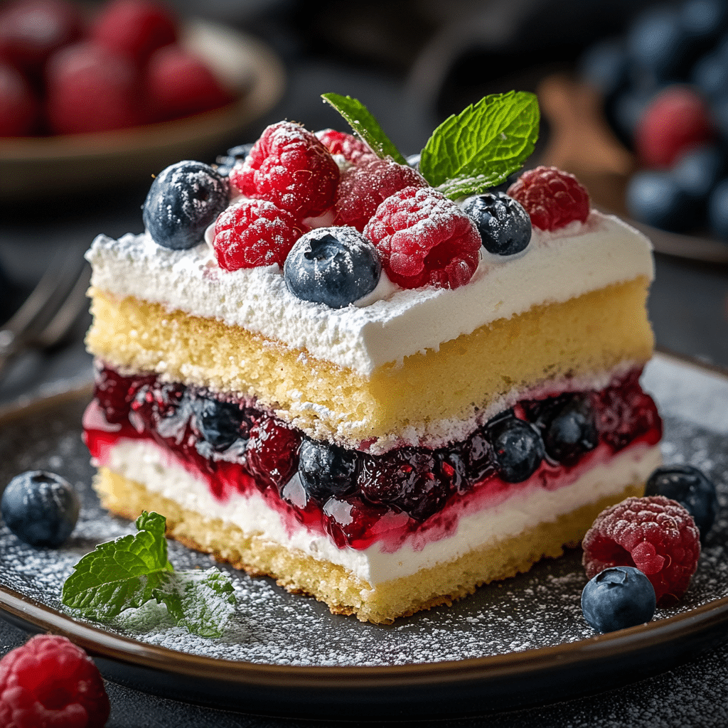Vanilla Custard Fruit Slices