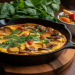 Sausage Frittata with Spinach and Mushrooms Recipe