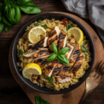 Lemon Basil Orzo with Chicken Recipe