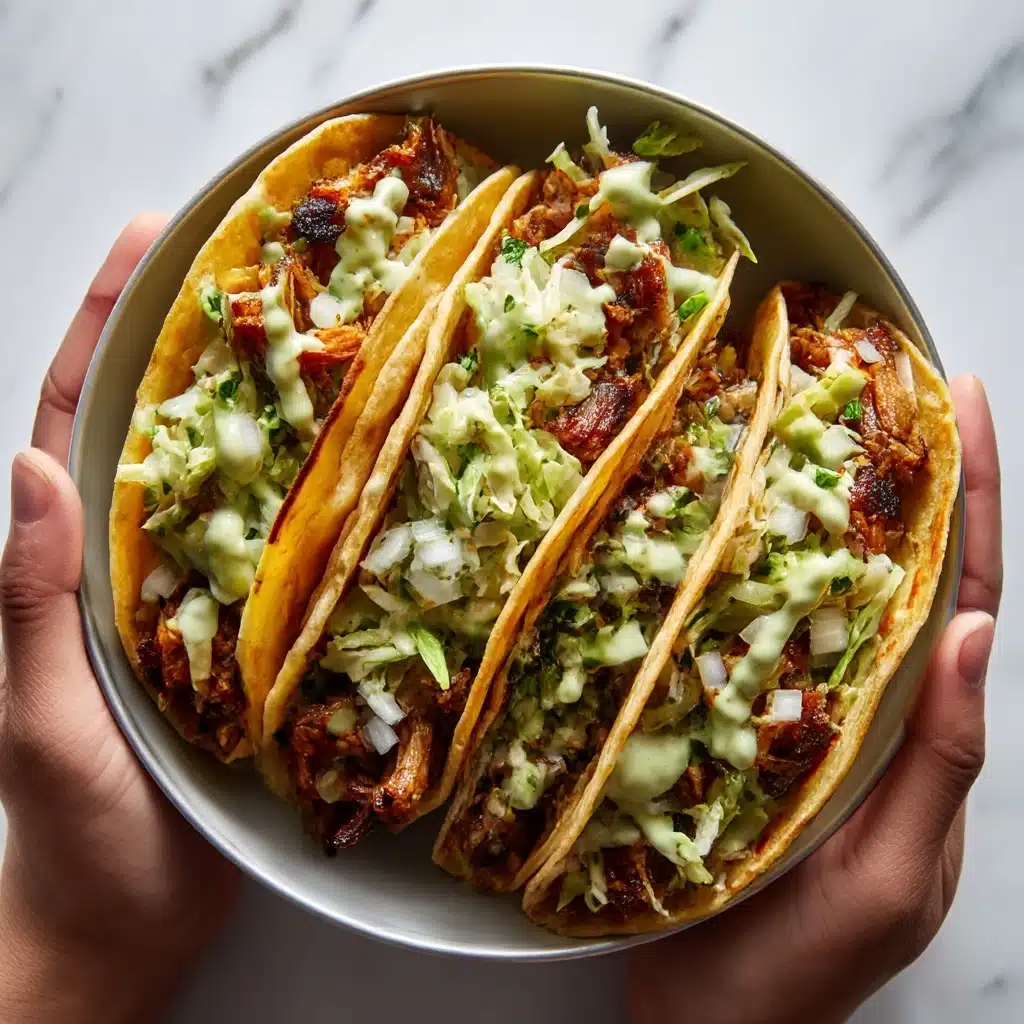 Instant Pot Hawaiian Chicken Tacos with Jalapeño Ranch Slaw Recipe