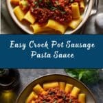Crock Pot Pasta Sauce with Sausage Recipe