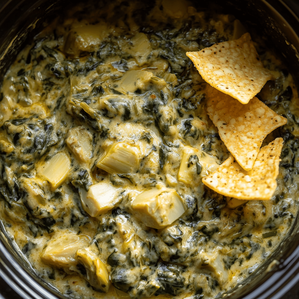 Crockpot Spinach Artichoke Dip