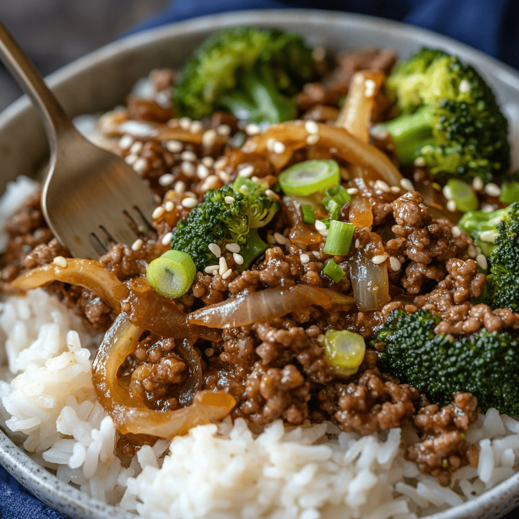 Ground Beef and Broccoli