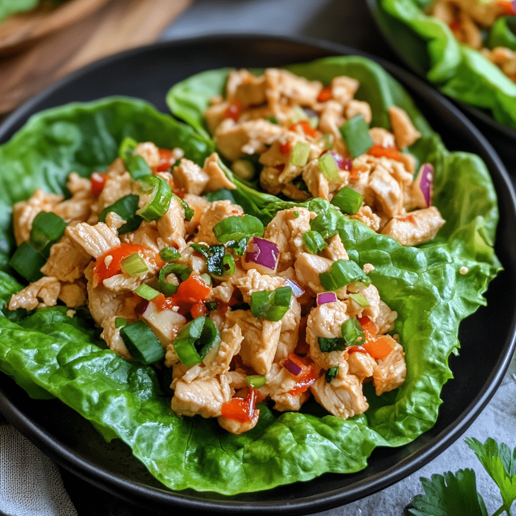 Thai Chicken Lettuce Wraps