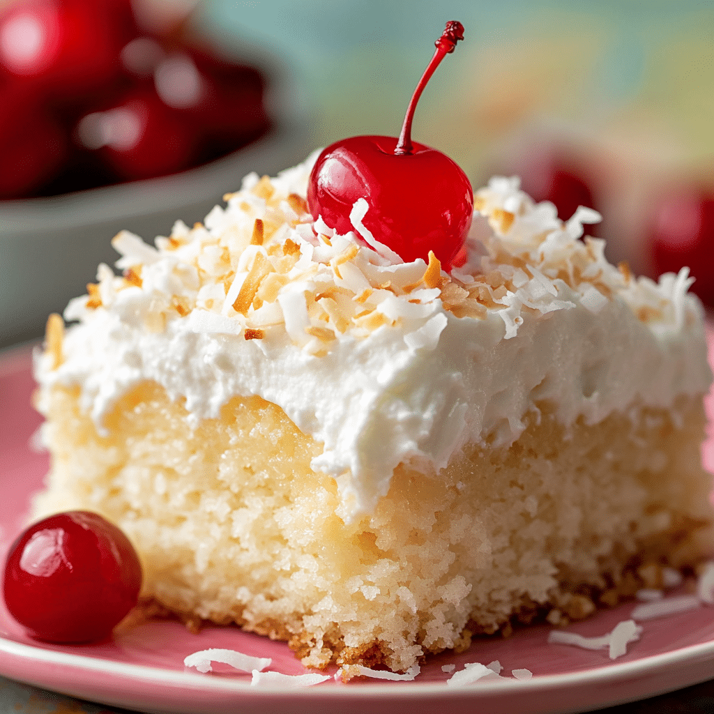 Piña Colada Poke Cake