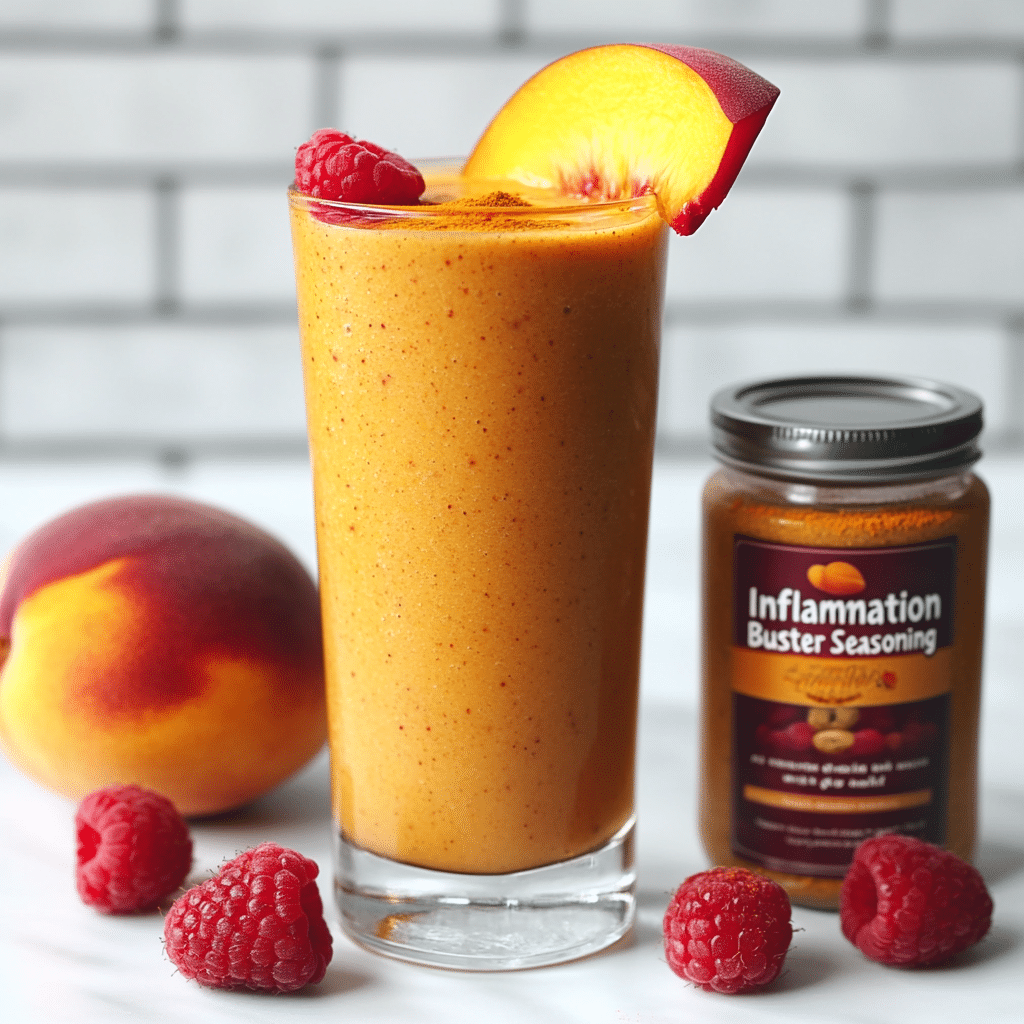 Raspberry Peach Protein Smoothie