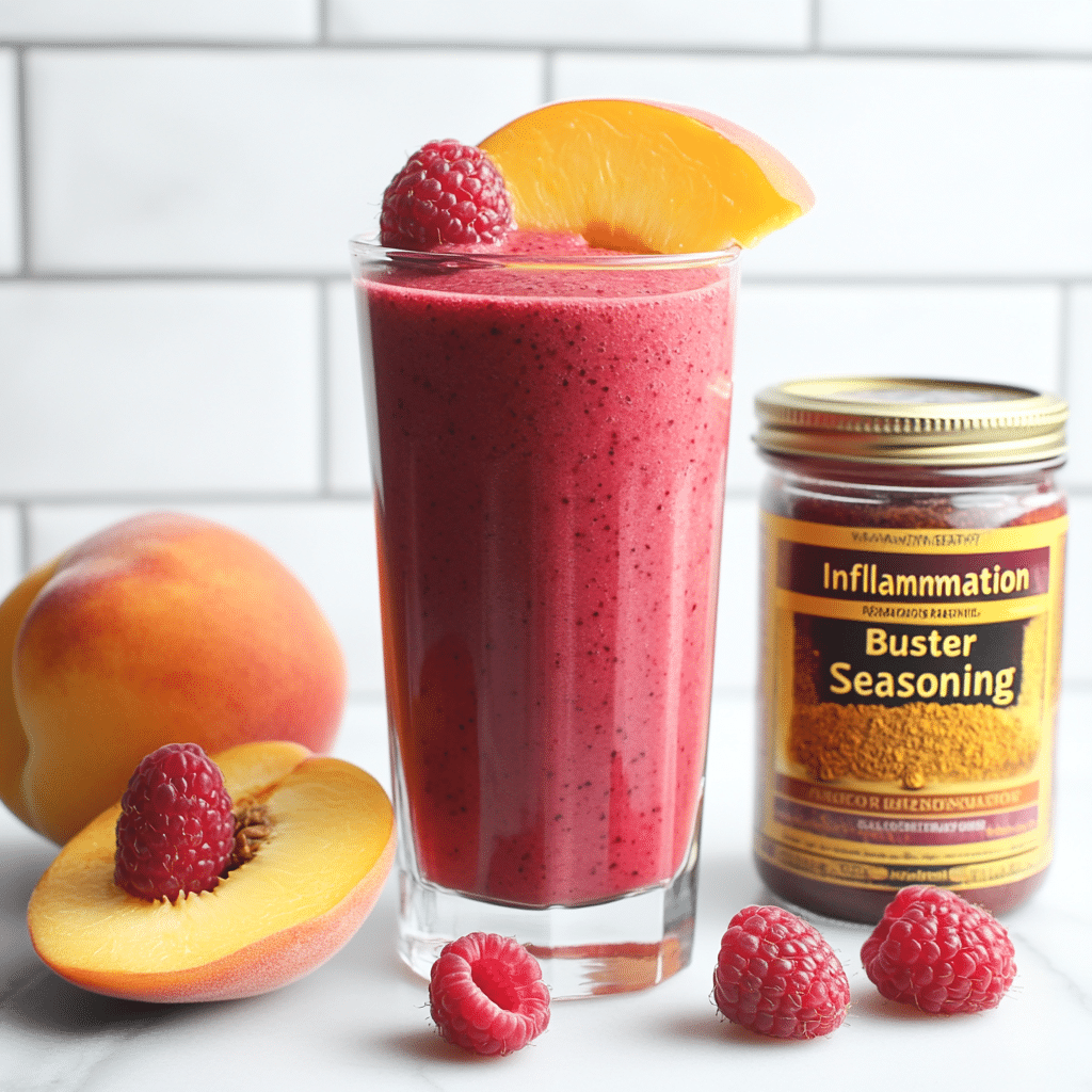 Raspberry Peach Protein Smoothie