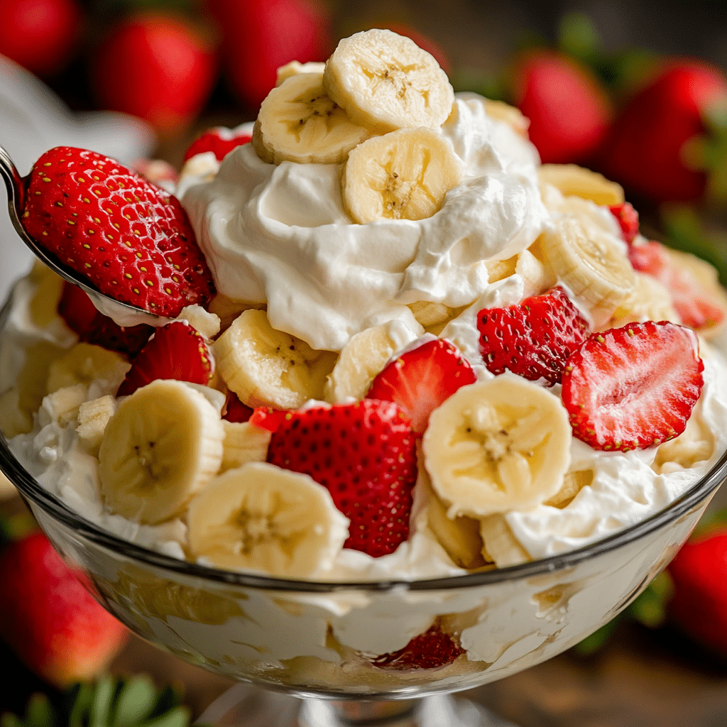 Strawberry Banana Cheesecake Salad