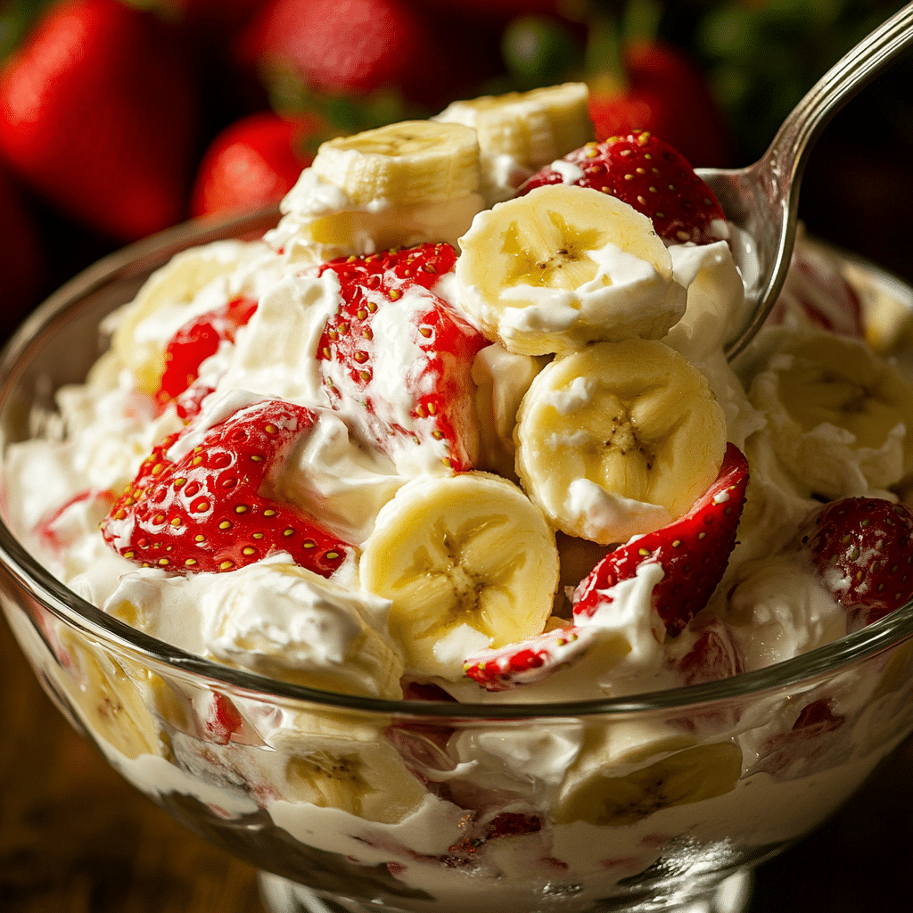 Strawberry Banana Cheesecake Salad