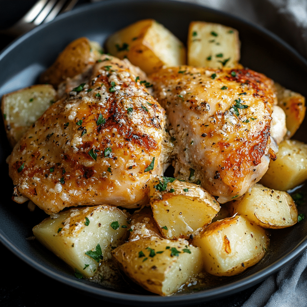 Garlic Parmesan Chicken and Potatoes