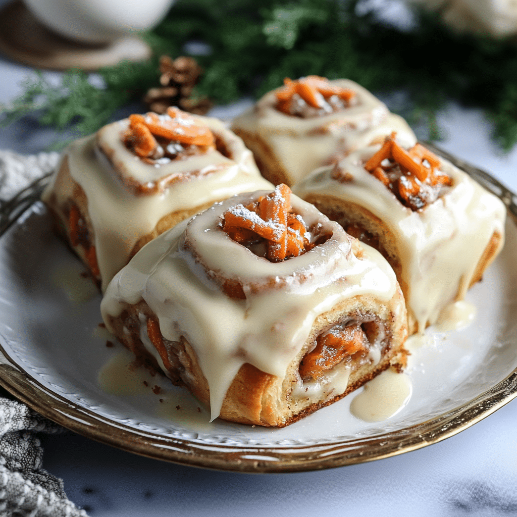 Carrot Cake Cinnamon Rolls
