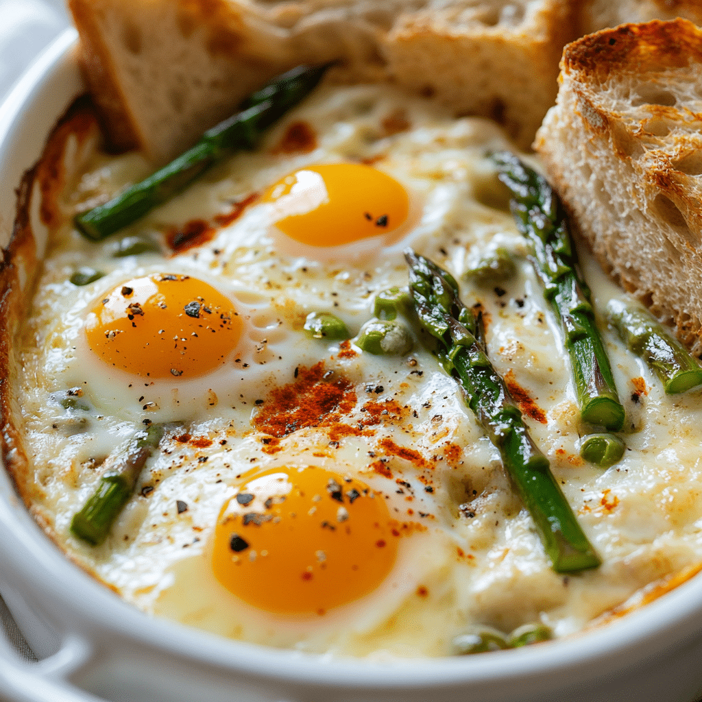 Baked Eggs with Asparagus