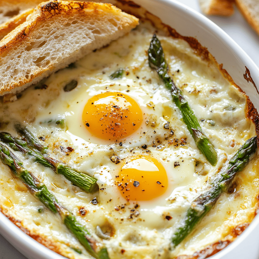 Baked Eggs with Asparagus