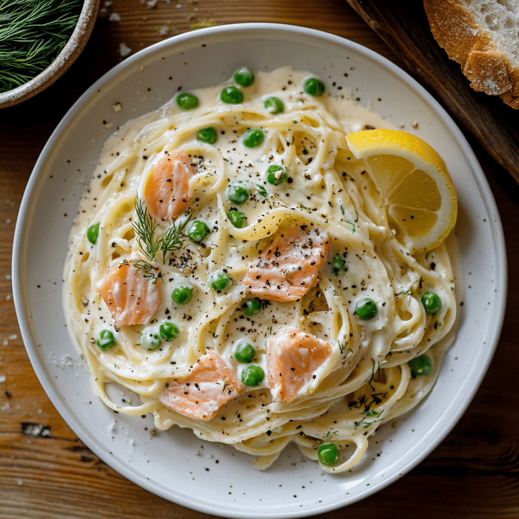 Smoked Salmon Pasta with Creamy Lemon Dill Sauce