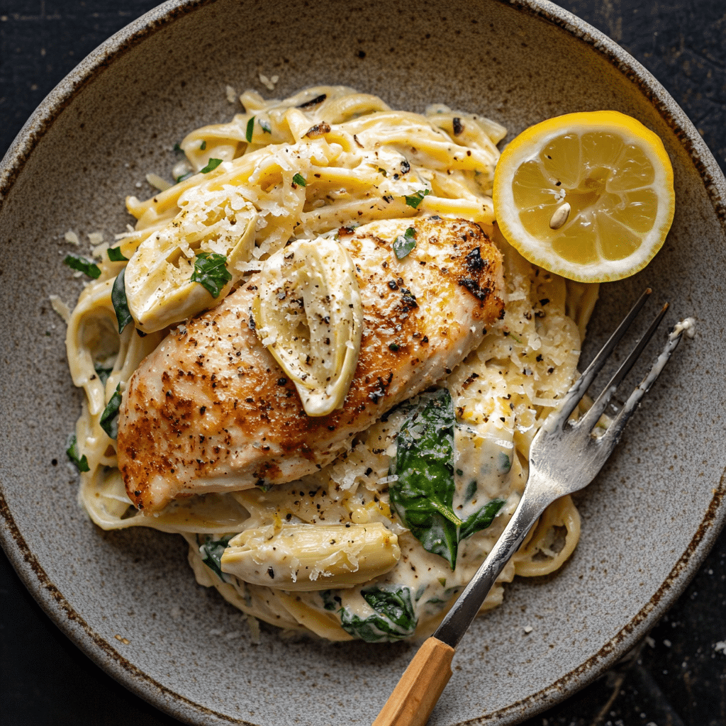 One-Pot Lemon Artichoke Pasta