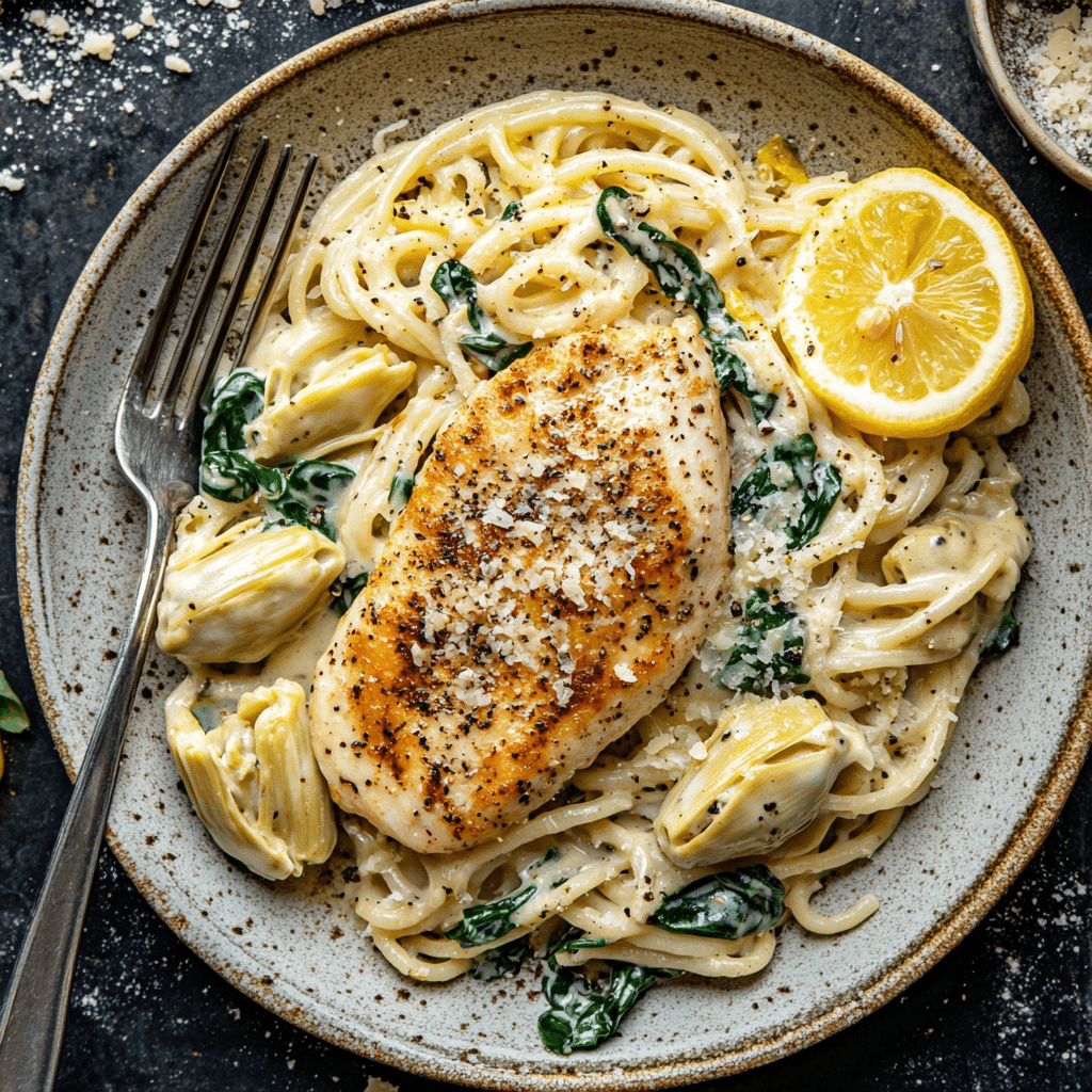 One-Pot Lemon Artichoke Pasta